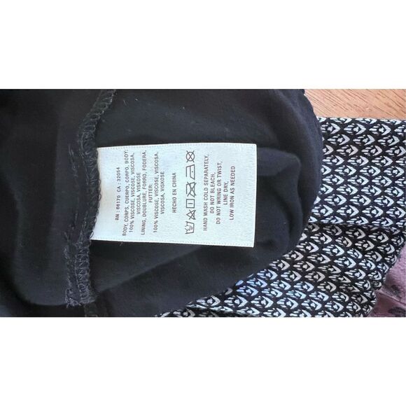 ELEVENSES ANTHROPOLOGIE WOMENS JUMPSUIT ROMPER GEOMETRIC BLACK SZ XS - Picture 10 of 10